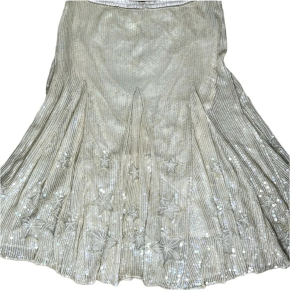 VINTAGE Marquis By Randall Cosco 100% Silk Sequin Skirt and Top - Picture 4 of 15